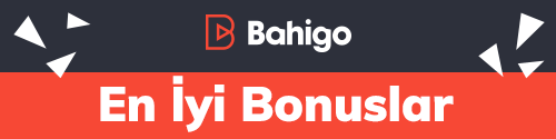 Bahigo logosu ve bonuslar başlığıyla kırmızı siyah tasarımlı banner